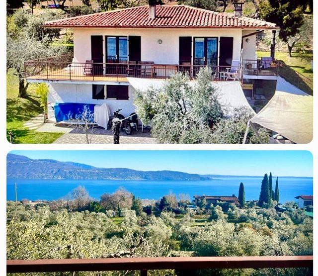 Gemütliches, ruhig gelegenes Haus auf 2 Ebenen mit Balkon, Terrasse, Garten und einem fantastischen Panorama in Vigole in Toscolano-Maderno am Gardasee zu verkaufen